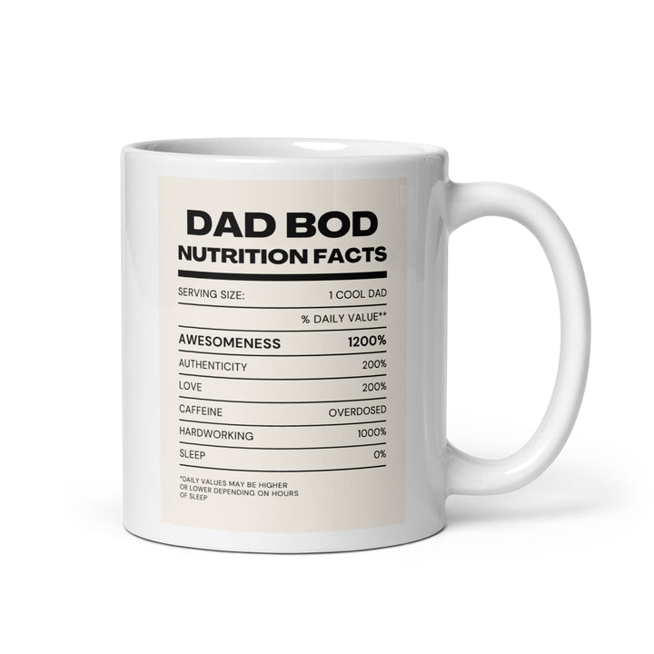 Dad Bod Nutrition Facts Ceramic Mug