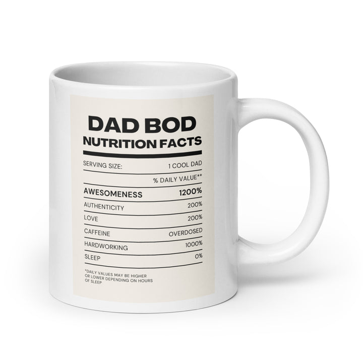 Dad Bod Nutrition Facts Ceramic Mug